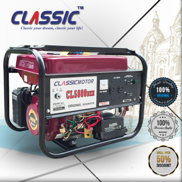 CLASSIC CHINA Aluminum Wire Single Phase AC Generator 220v, Square Phase 8500w Gasoline Generator
